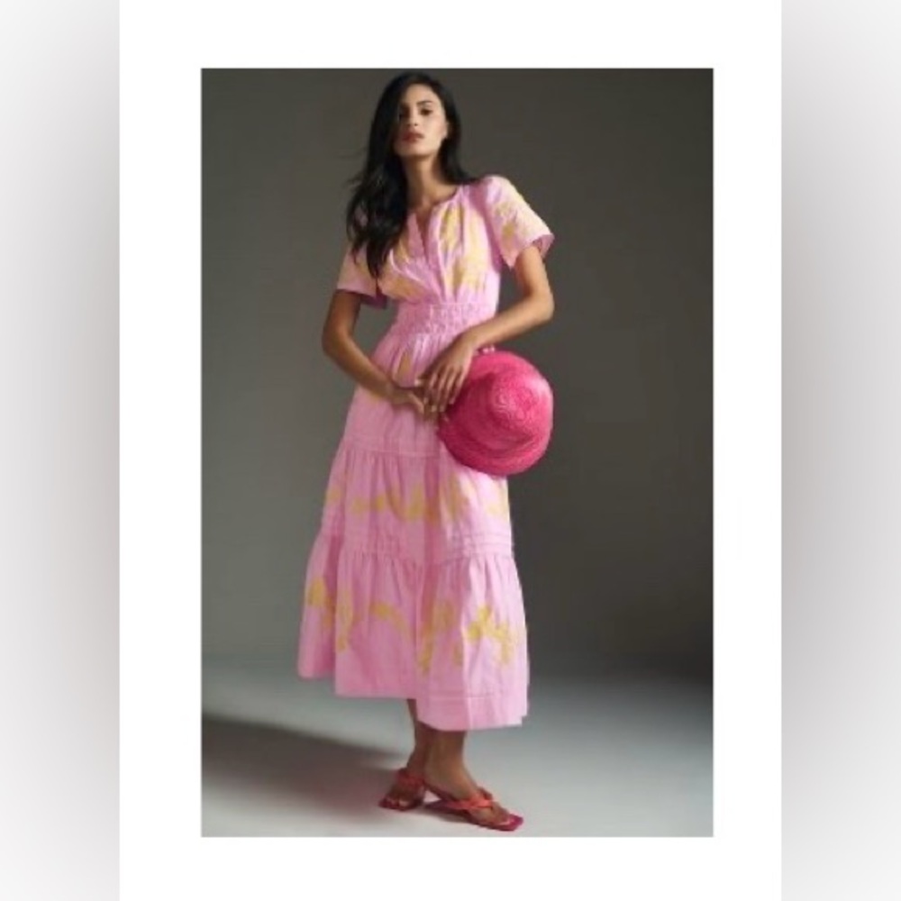 Anthropologie The Somerset Maxi Dress Embroidered Edition
